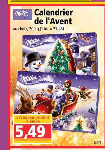 calendrier de l'avent milka