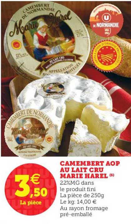 camembert aop au lait cru marie harel