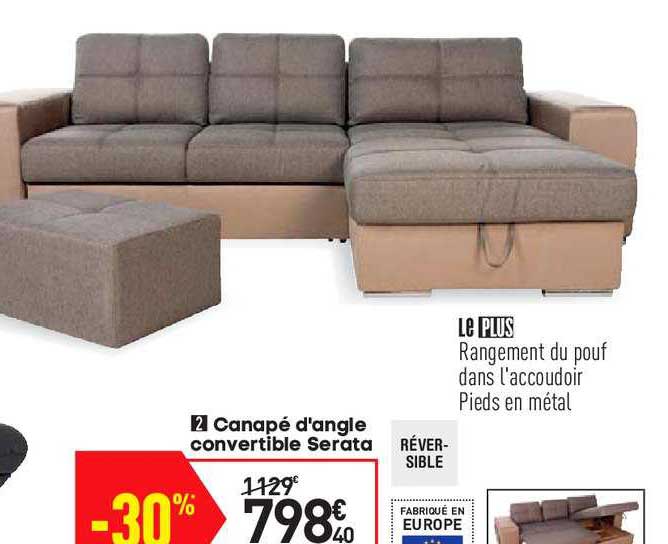 Canapé D'angle Convertible Serata