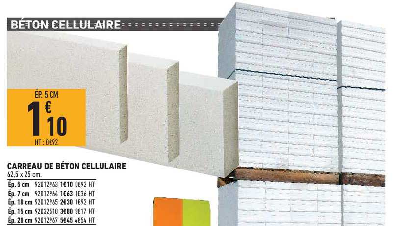 carreau de béton cellulaire