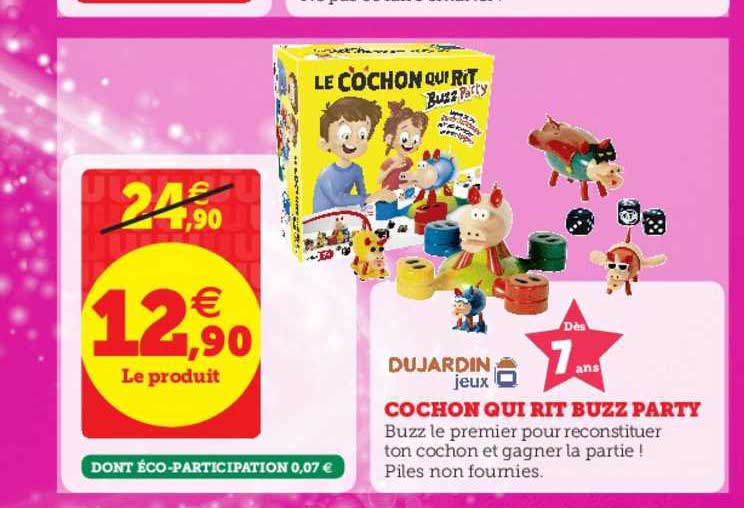 cochon qui rit buzz party dujardin jeux