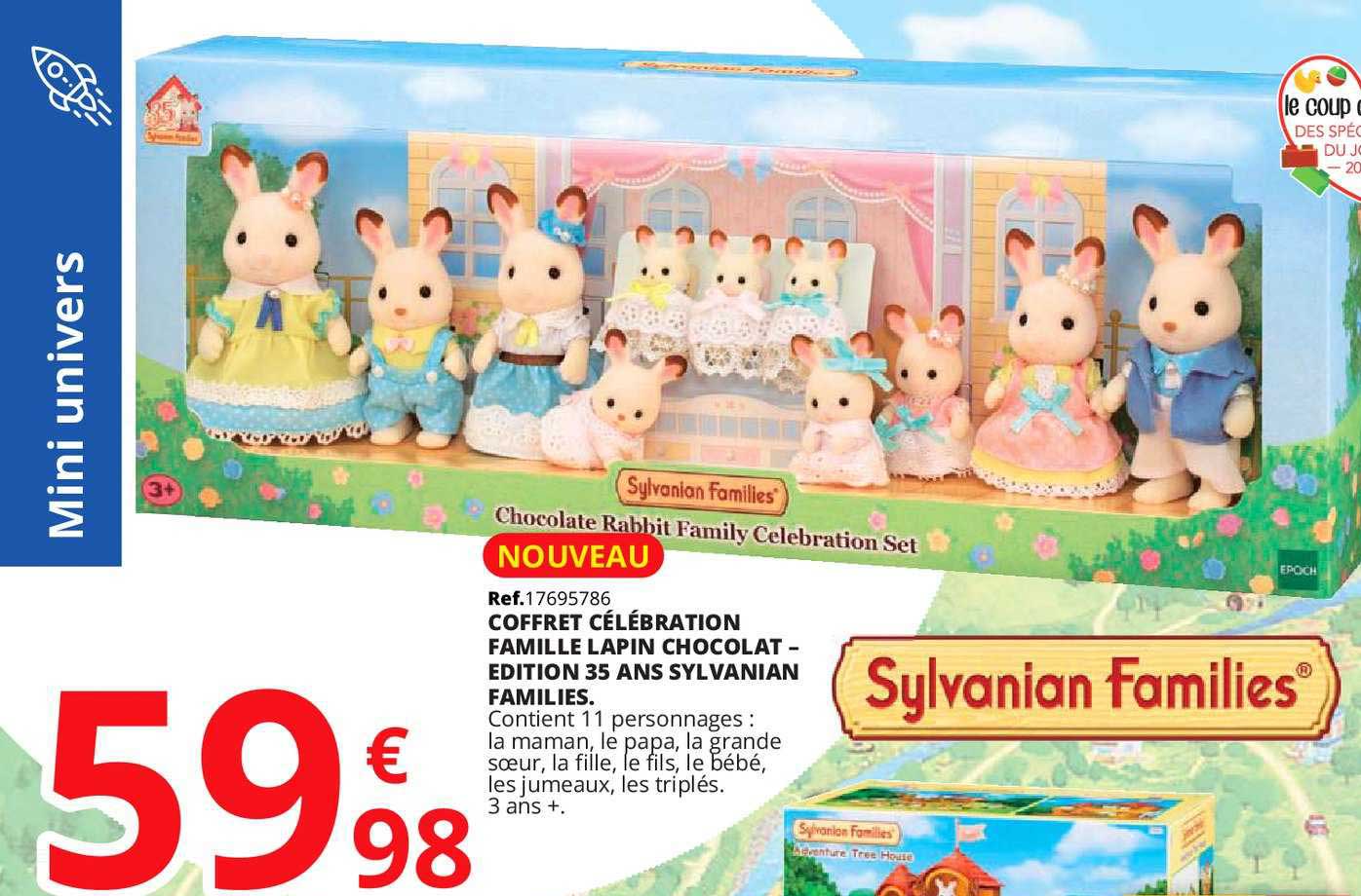 coffret célébration famille lapin chocolat edition 35 ans sylvanian families