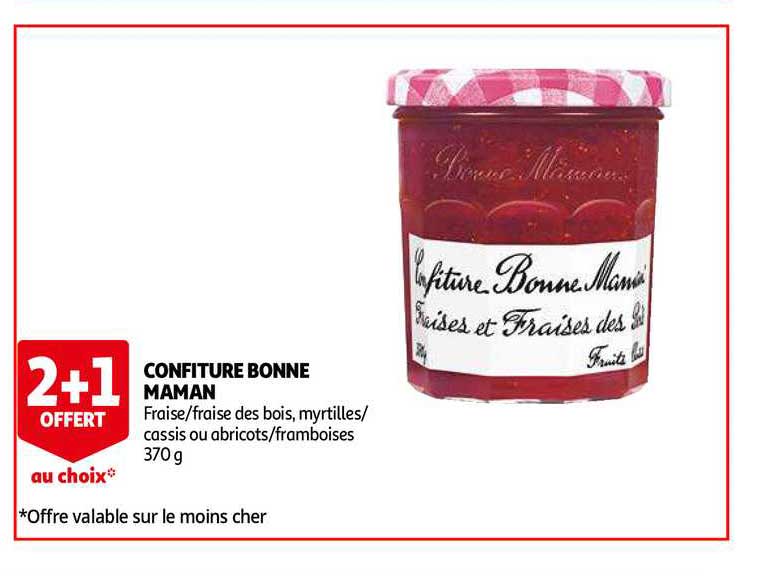 confiture bonne maman 2+1 offert au choix