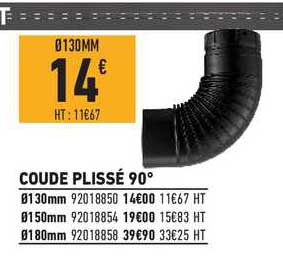coude plissé 90°
