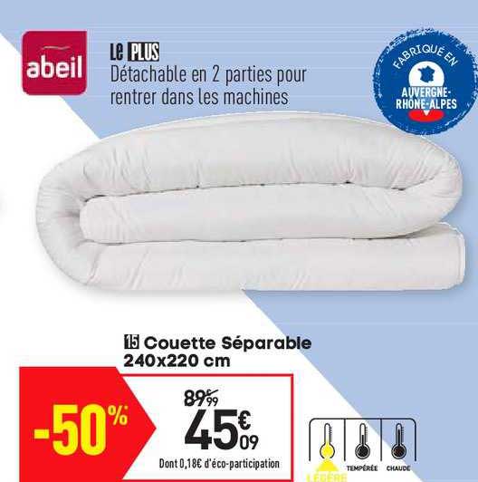 couette séparable 240x220 cm