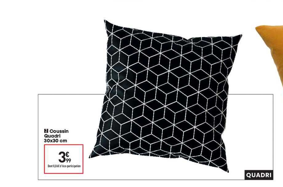 coussin quadri 30x30cm