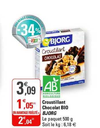 Croustillant Chocolat Bio Bjorg