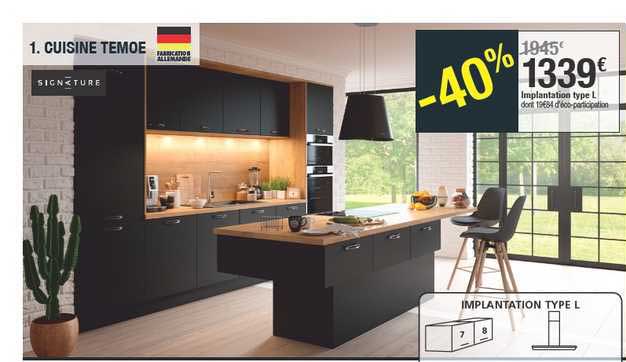 cuisine temoe implantation type l signature