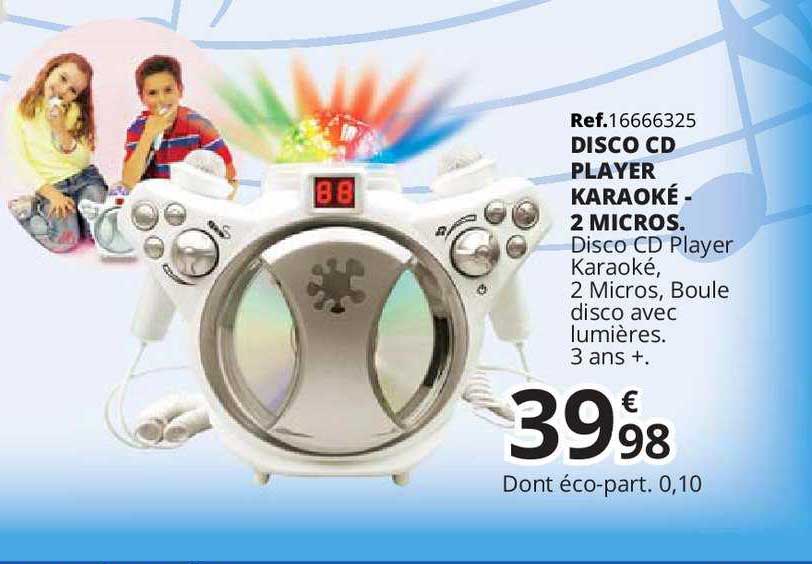 disco cd player karaoké 2 micros