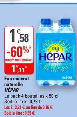 eau minéral natrelle hépar