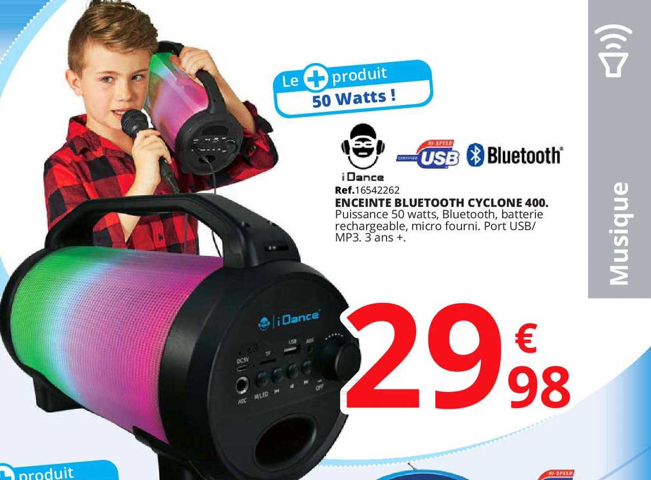 enceinte bluetooth cyclone 400