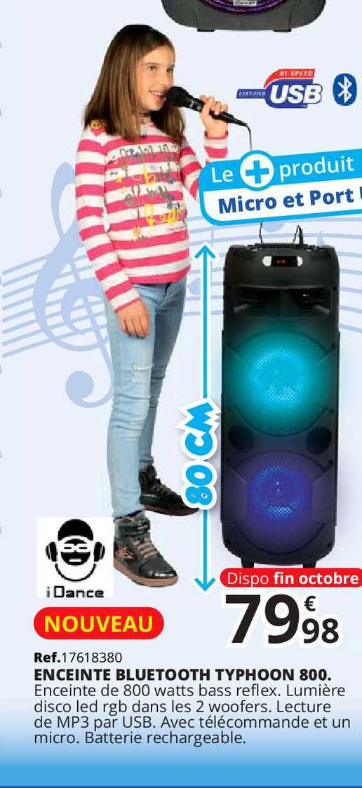 enceinte bluetooth typhoon 800