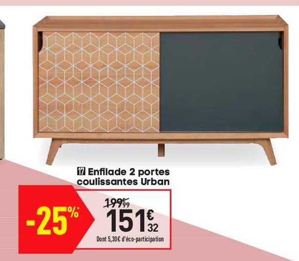 Enfilade 2 Portes Coulissantes Urban