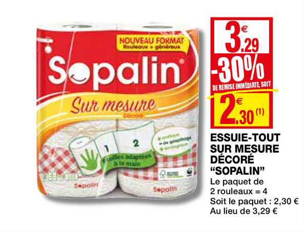 essuie tout sur mesure décoré "sopalin"
