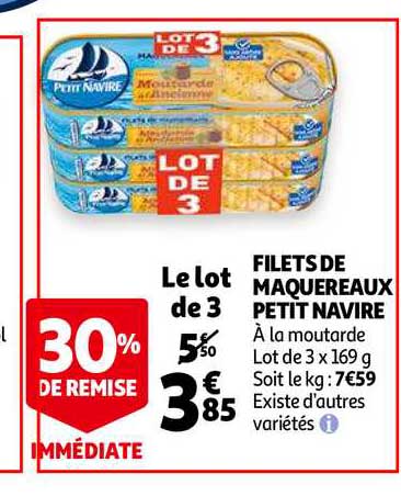 Filets De Maquereaux Petit Navire 30% Remise Immédiate