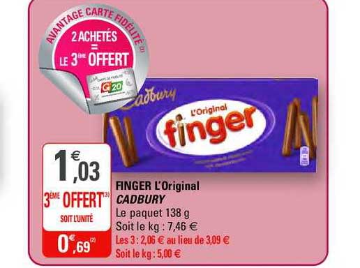 Finger L'original Cadbury