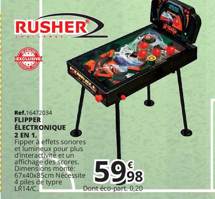 flipper électronique 2 en 1 rusher