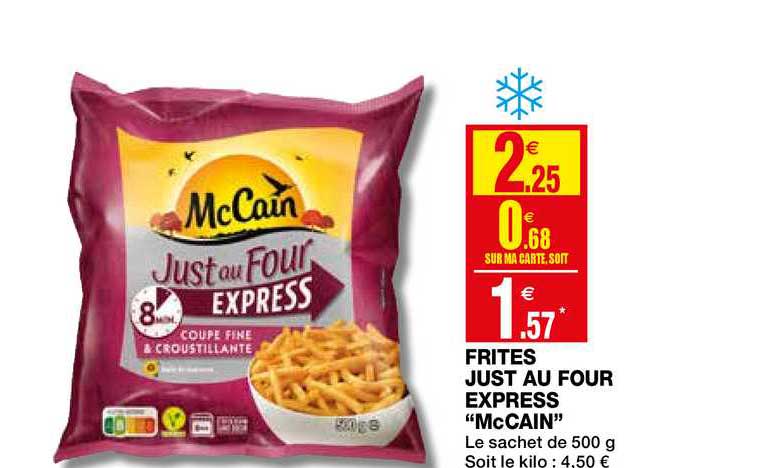 frites just au four express "mccain"