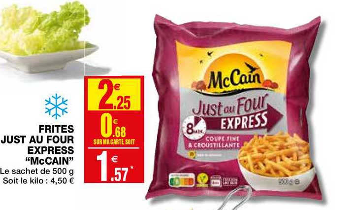 frites just au four express "mccain"