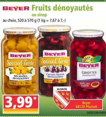 Fruits Dénoyautées Beyer