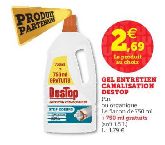 gel entretien canalisation destop