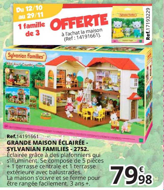 grande maison éclairée sylvanian families 2752