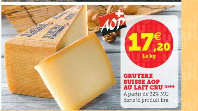 Gruyère Suisse Aop Au Lait Cru