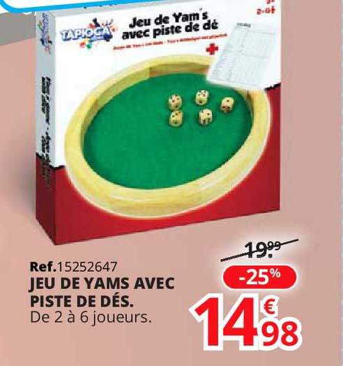 jeu de yams avec piste de dés