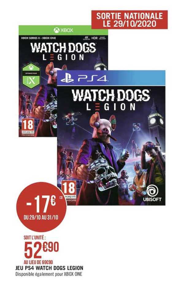 jeu ps4 watch dogs legion