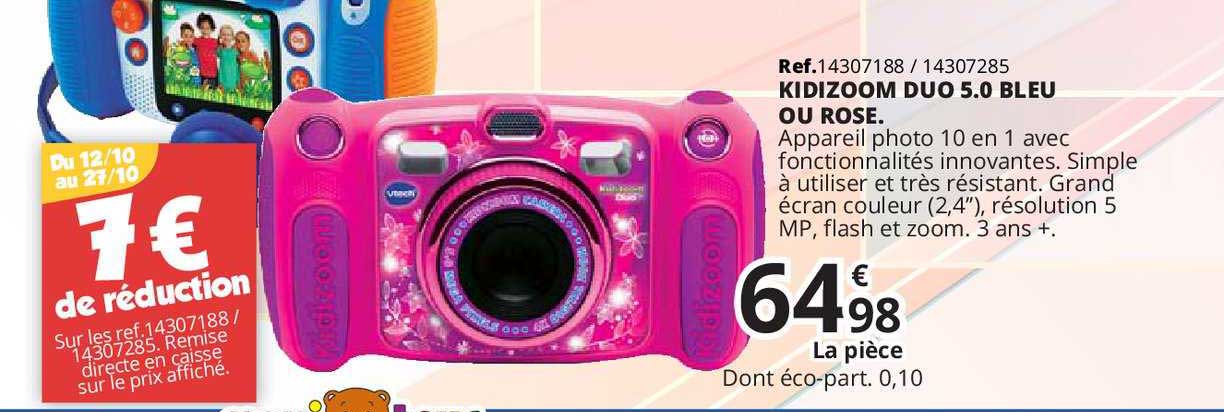 kidizoom duo 5.0 bleu ou rose