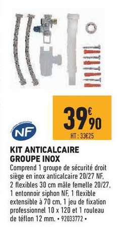 kit anticalcaire groupe inox