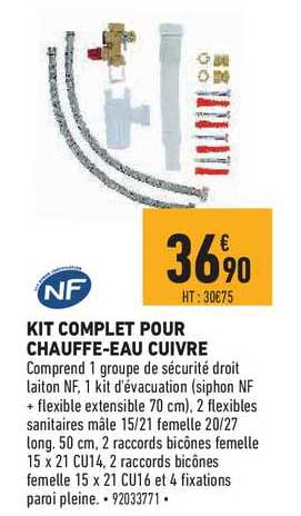 kit complet pour chauffe eau cuivre