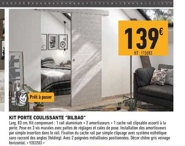 kit porte coulissante bilbao