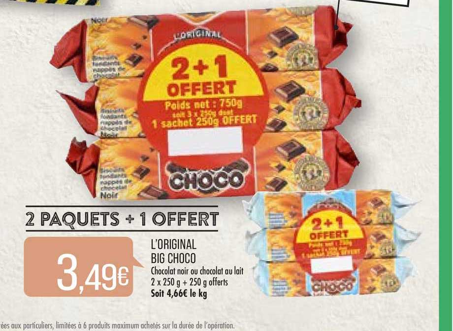 l'original big choco 2+1 offert