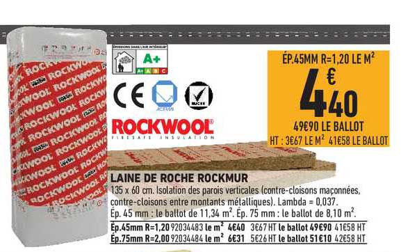 laine de roche rockmur rockwool