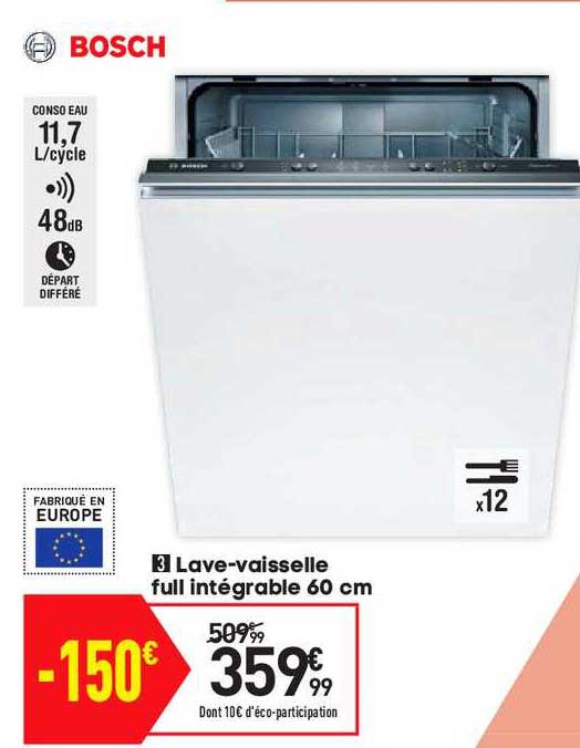 lave-vaisselle full intégrable 60 cm