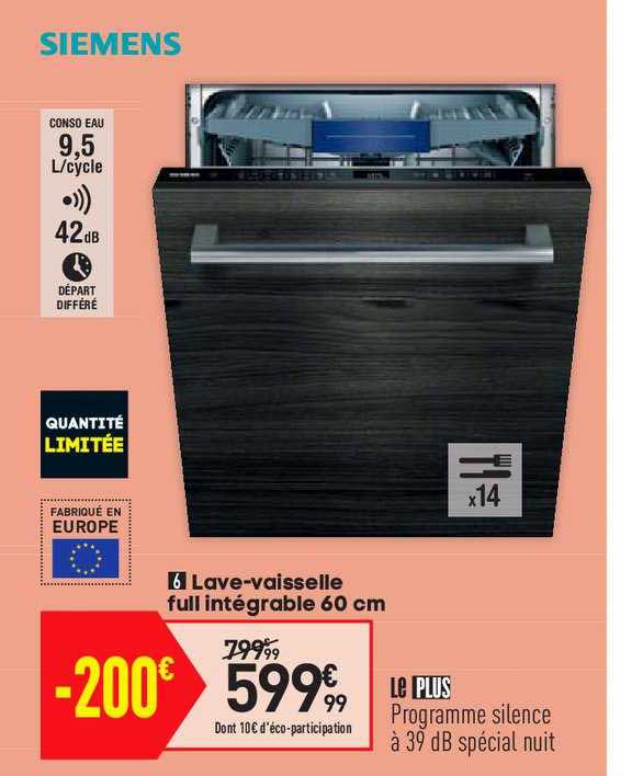 lave-vaisselle full intégrable 60 cm