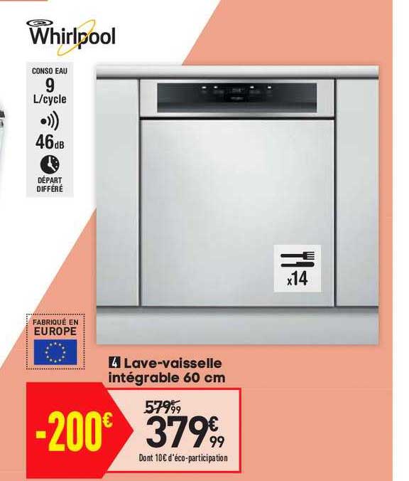 lave-vaisselle intégrable 60 cm