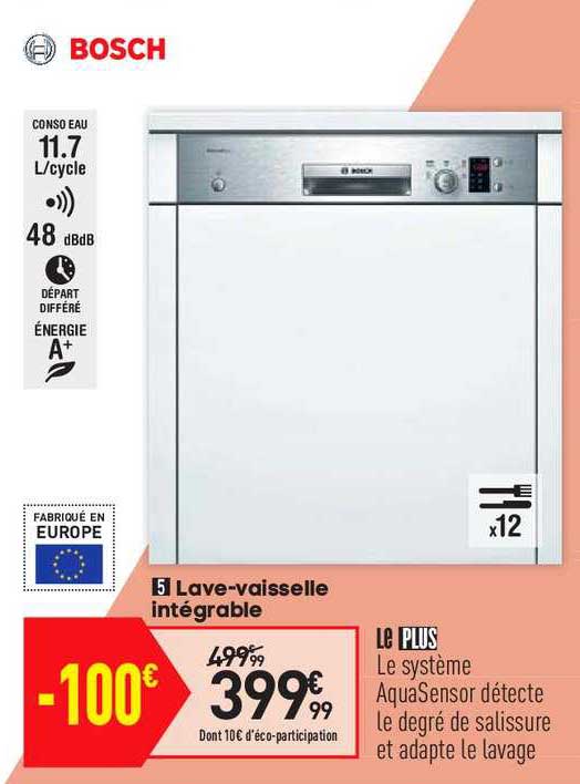 lave-vaisselle intégrable