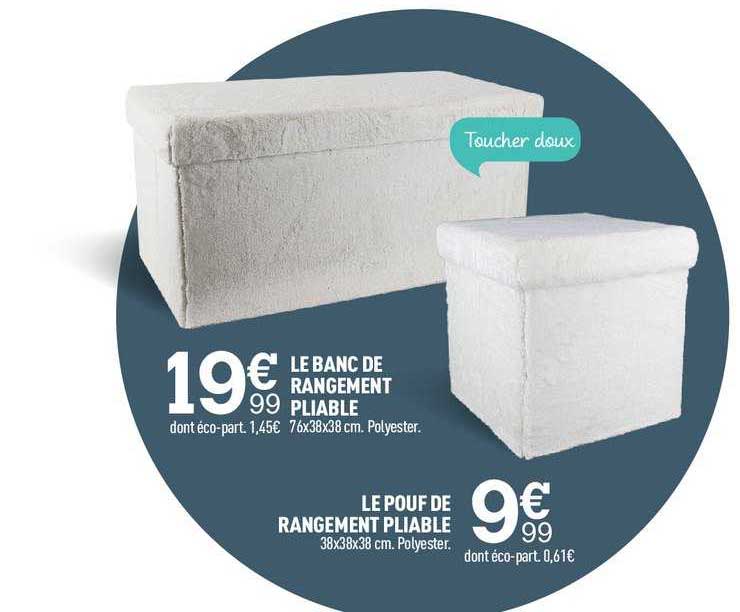 Le Banc De Rangement Pliable Le Pouf De Rangement Pliable