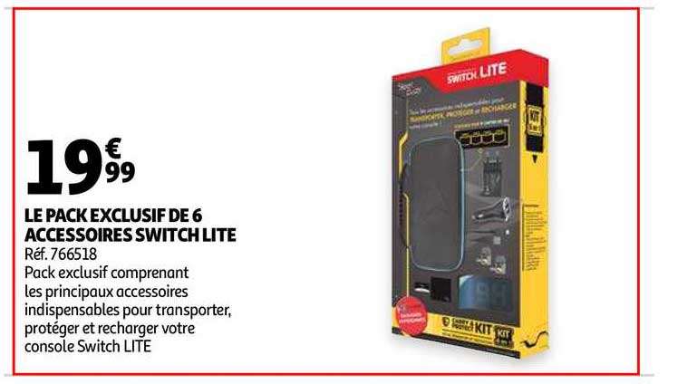 le pack exclusif de 6 accessoires switch lite