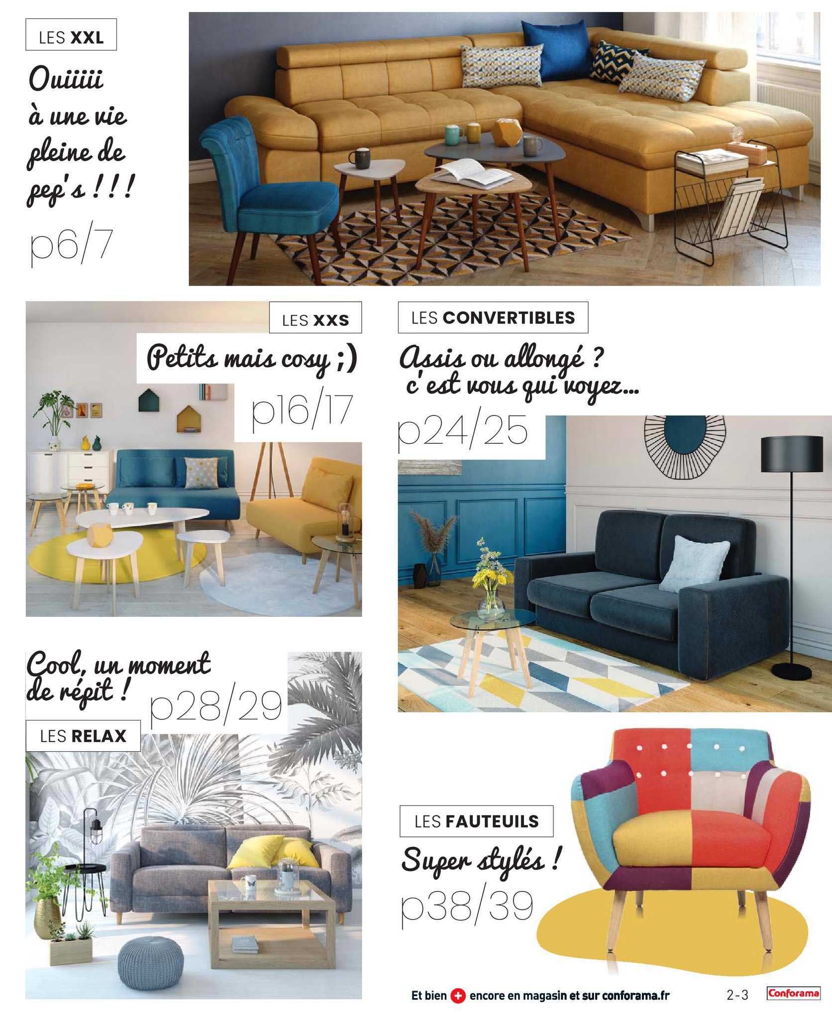 Les Xxl, Les Xxs, Les Convertibles, Les Relax, Les Fauteuils