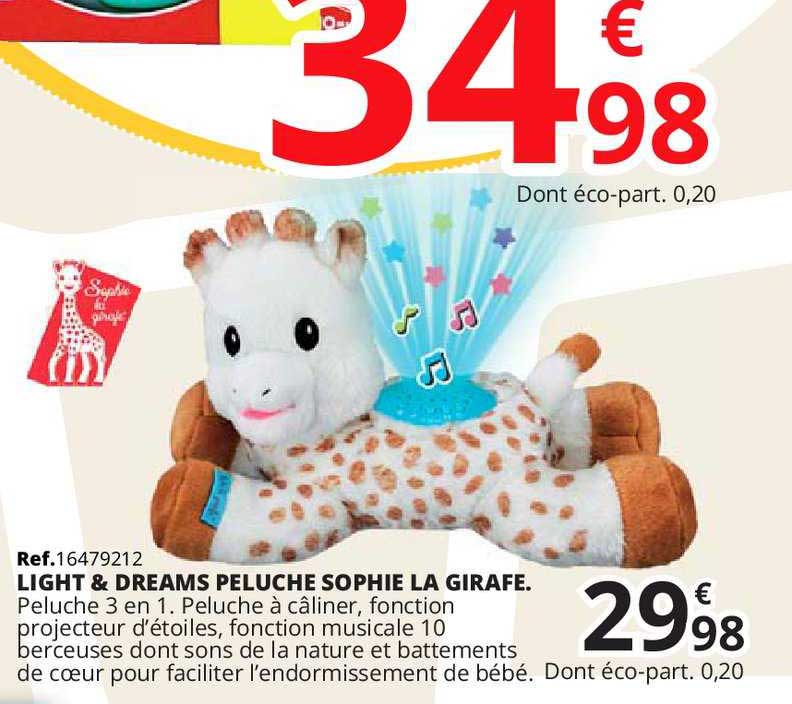 light & dreams peluche sophie la girafe