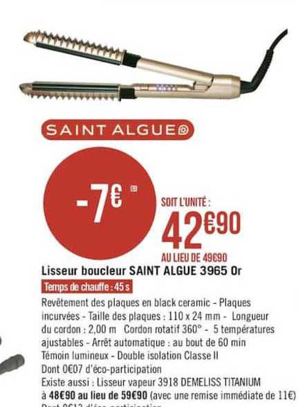 lisseur boucleur saint algue 3965 or