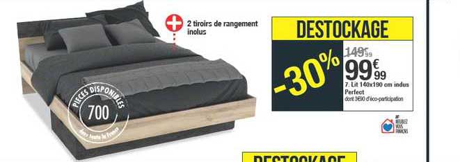 lit 140x190 cm indus perfect