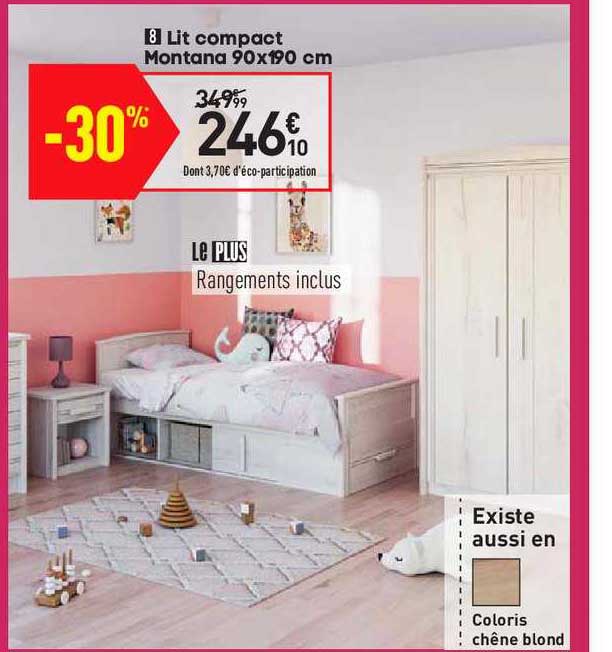 lit compact montana 90x190 cm