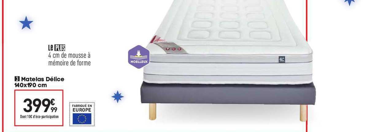 matelas délice 140x190 cm