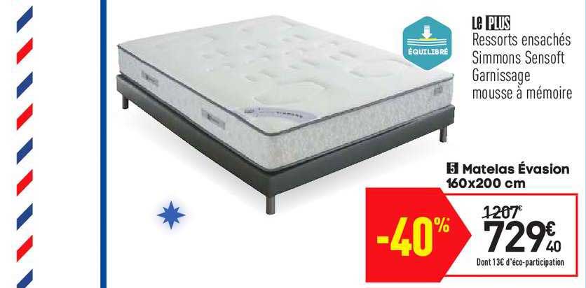 matelas évasion 160x200 cm