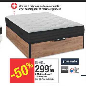 matelas kapa 2 140x190 cm dreaméa
