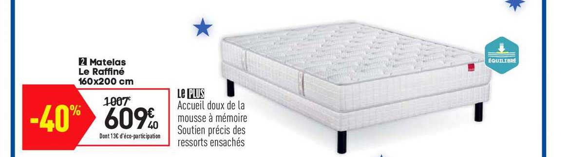 matelas le raffiné 160x200 cm